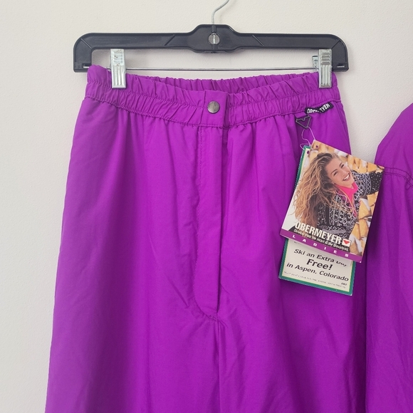 Vintage Obermeyer Purple Ski/  Windbreaker Set Size Jacket Large / Pants Size 10 - Picture 10 of 16